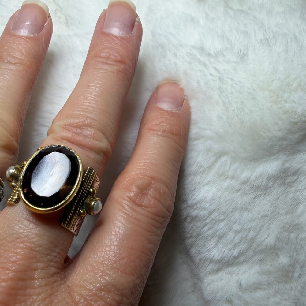Elegant natural smoky quartz Ring - Picture 2 of 13